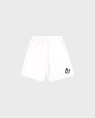NY Crest Kids Gym Short - White/Light Navy