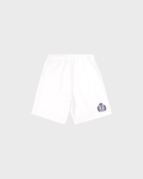 NY Crest Kids Gym Short - White/Light Navy