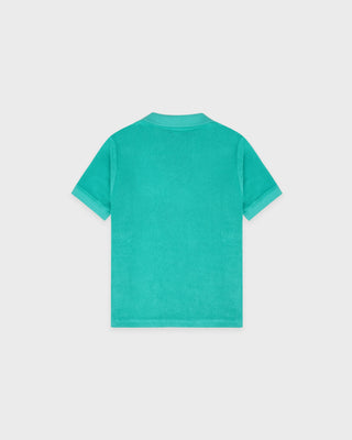 Signature Logo Kids Terry Polo - Amalfi Green/White