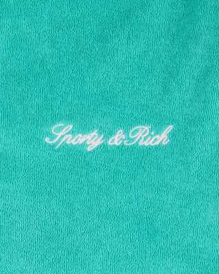 Signature Logo Kids Terry Polo - Amalfi Green/White