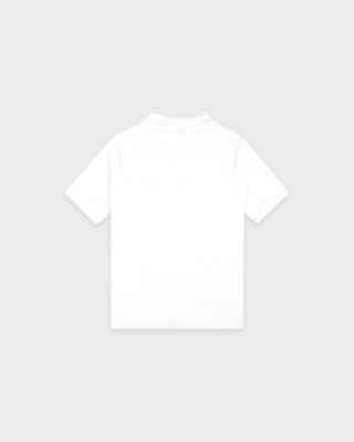 Signature Logo Kids Terry Polo - White/Light Navy