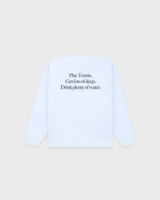 Play Tennis Kids Crewneck - Ciel