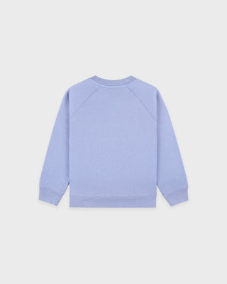 Beverly Script Kids Crewneck - Periwinkle