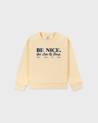 Be Nice Kids Crewneck - Almond