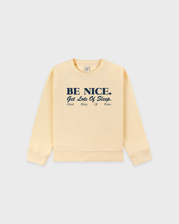 Be Nice Kids Crewneck - Almond
