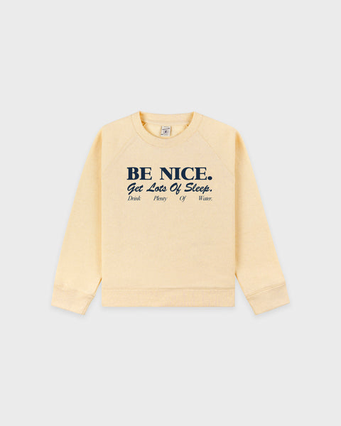 Be Nice Kids Crewneck - Almond