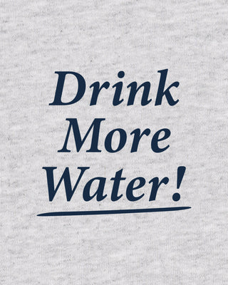 Drink More Water Kids T-Shirt - Heather Gray