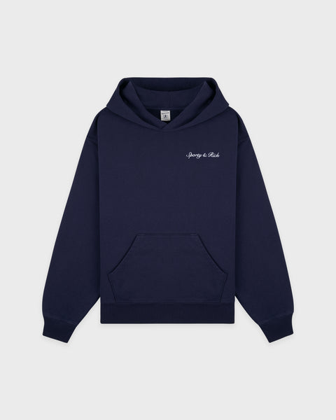 Syracuse Embroidered Hoodie - Navy/White