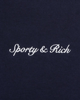Syracuse Embroidered Hoodie - Navy/White
