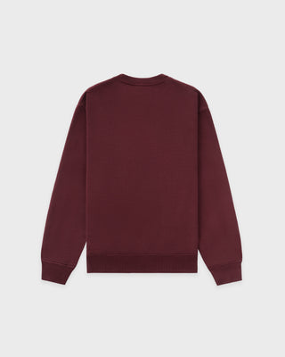 Syracuse Embroidered Crewneck - Bordeaux/White