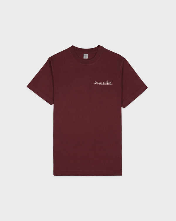 Syracuse T-Shirt - Bordeaux/White