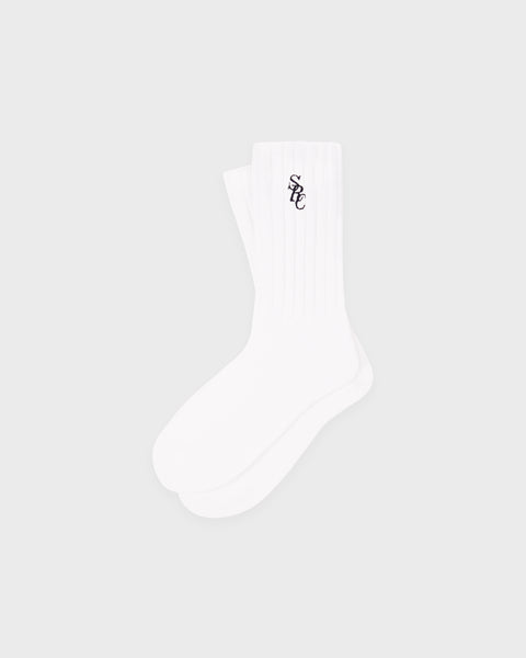 SRC Rib Socks - White
