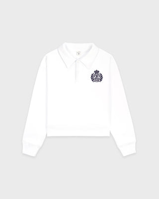 NY Crest Embroidered Polo - White