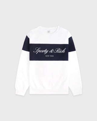 Signature Logo Block Crewneck - White