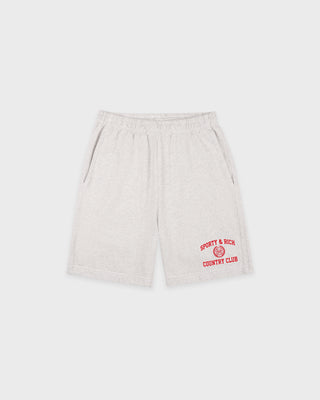 Varsity Crest Gym Short - Heather Gray/Red