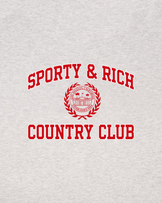 Varsity Crest Gym Short - Heather Gray/Red