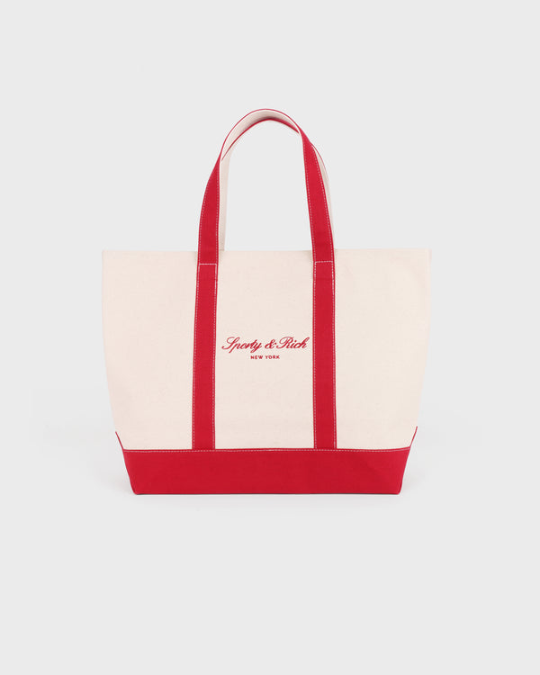 Signature NY Logo Medium Tote - Natural