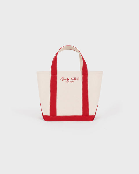 Signature NY Logo Mini Tote - Natural