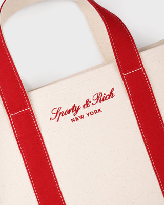 Signature NY Logo Mini Tote - Natural