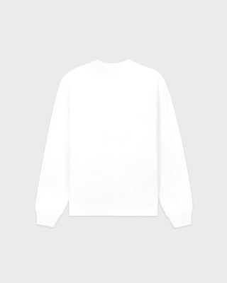 H&W Crest Embroidered Crewneck - White/Light Navy