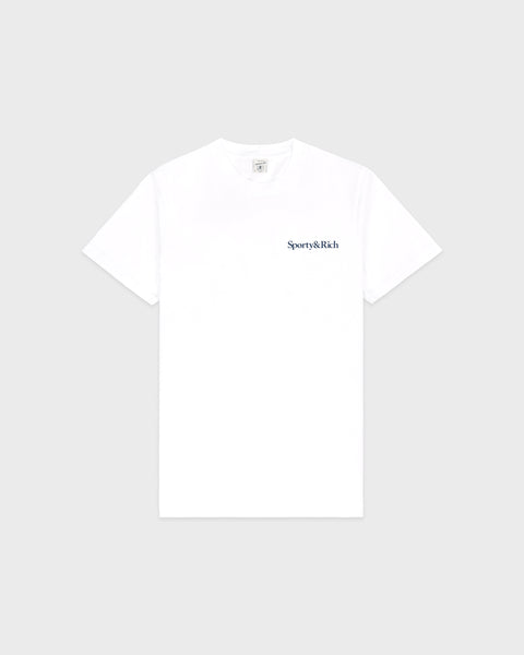 Drink More Water T-Shirt - White/Light Navy