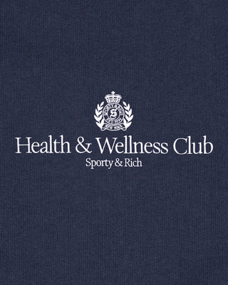 H&W Crest Embroidered Crewneck - Light Navy/White