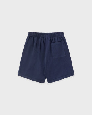 NY Crest Embroidered Gym Short - Light Navy/White