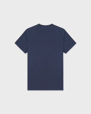 H&W Crest T-Shirt - Light Navy/White
