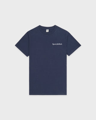 Drink More Water T-Shirt - Light Navy/White