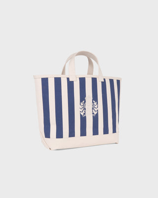 NY Crest Beach Tote - Natural/Light Navy
