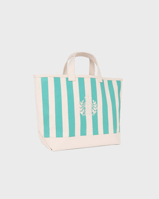 NY Crest Beach Tote - Natural/Amalfi Green