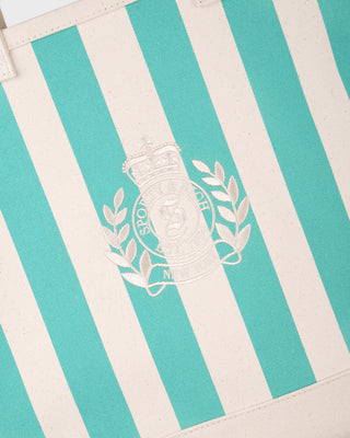 NY Crest Beach Tote - Natural/Amalfi Green