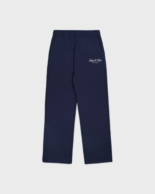 Vendome LA Embroidered Wide Sweatpant - Navy/White