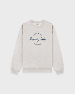 Beverly Script Crewneck - Heather Gray/Navy