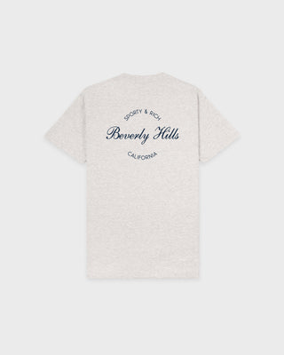 Beverly Script T-Shirt - Heather Gray/Navy
