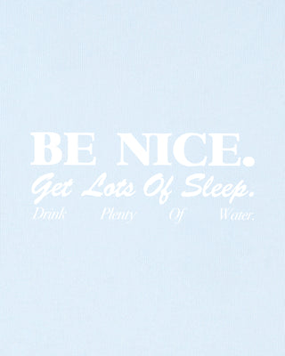Be Nice Crewneck - Mist/White