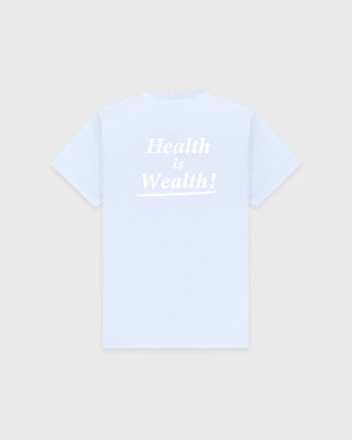 Health Is Wealth T-Shirt - Mist/White