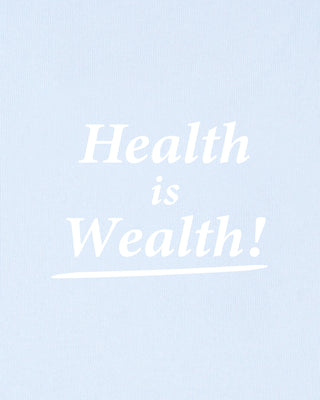 Health Is Wealth T-Shirt - Mist/White