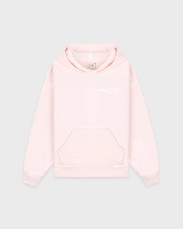 International Hoodie - Clear Pink/White