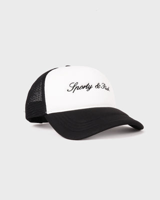 Signature Logo Trucker Hat - White/Black