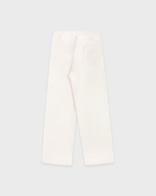 Signature Logo Embroidered Wide Sweatpant - Ecru/Light Navy