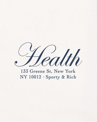 NY Health Crewneck - Ecru/Light Navy