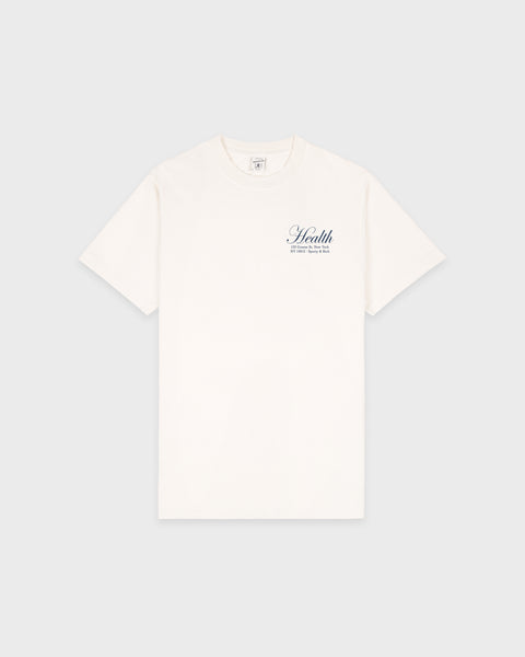 NY Health T-Shirt - Ecru/Light Navy