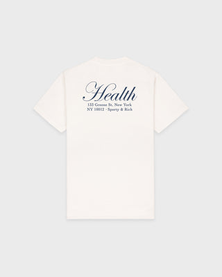 NY Health T-Shirt - Ecru/Light Navy
