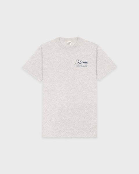 NY Health T-Shirt - Heather Gray/Light Navy