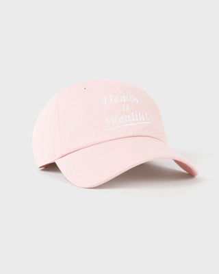 Health is Wealth Hat - Clear Pink/White