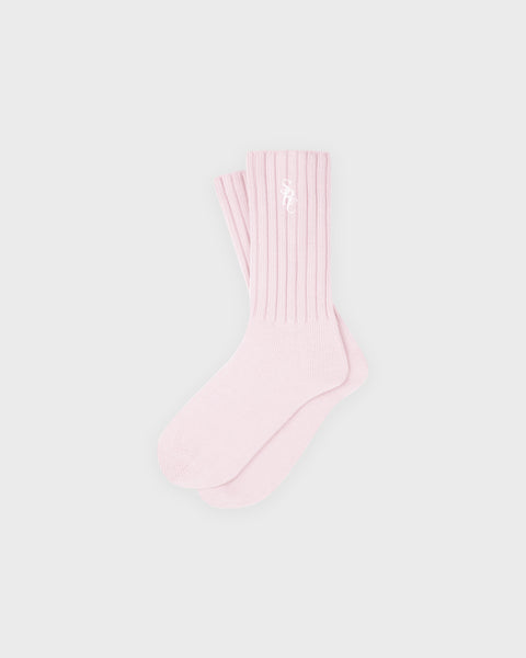 SRC Rib Socks - Clear Pink/White