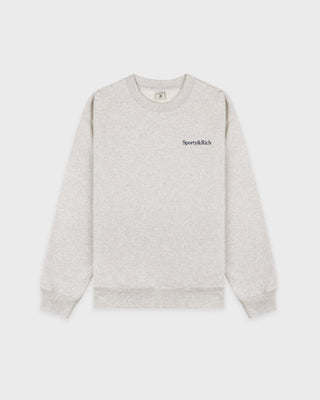 Gray sweatshirt with 'Sperry & Rich' logo on a white background