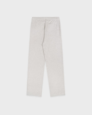 Serif Logo Embroidered Wide Sweatpant - Heather Gray