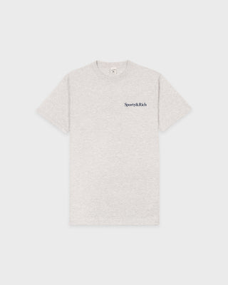 Health Is Wealth T-Shirt - Heather Gray/Navy